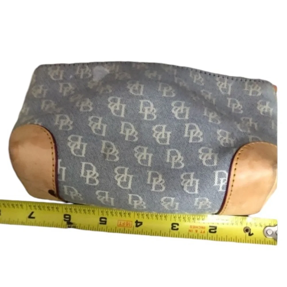 Dooney & Bourke blue Denim zip top make up bag